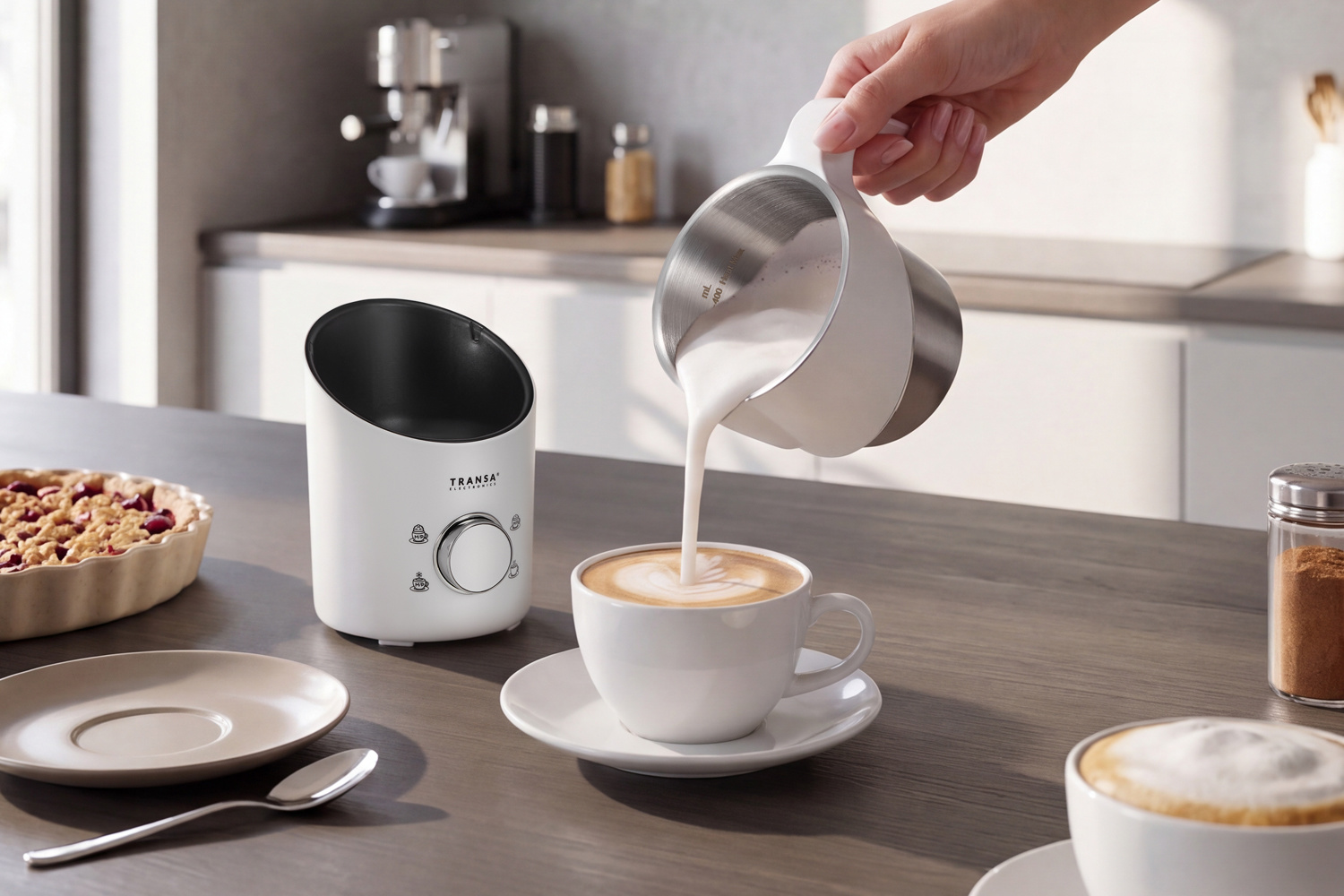 Spieniacz do mleka MilkyJug White 550W Transa Electronics